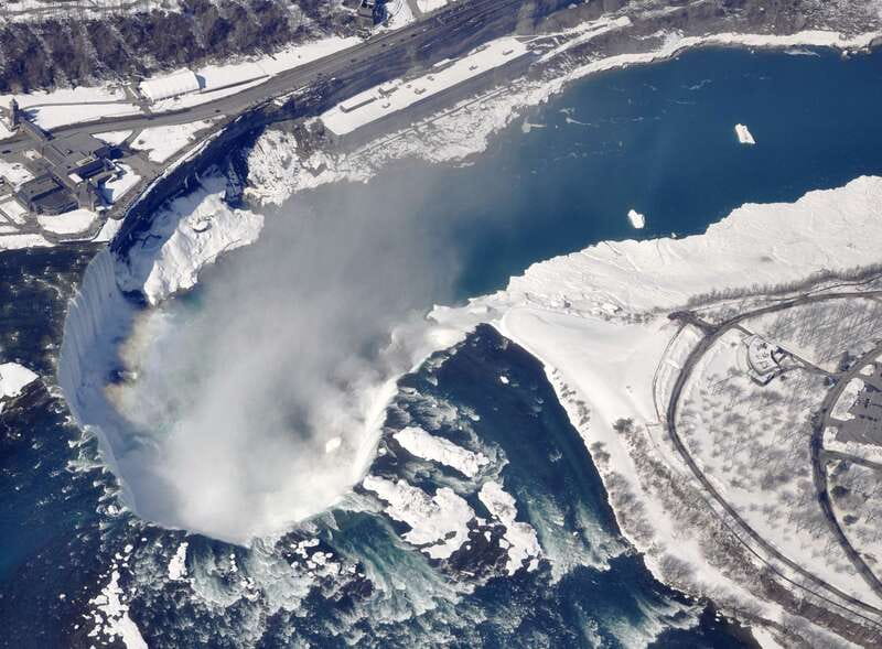 Niagara Falls, Canada: Scenic Helicopter Flight - Queen Victoria Park and Skylon Tower from above
