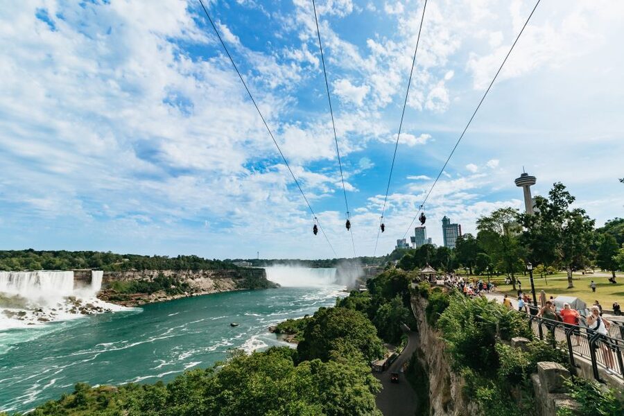 Niagara Falls, Canada: Zipline to The Falls - The ride back up the hill