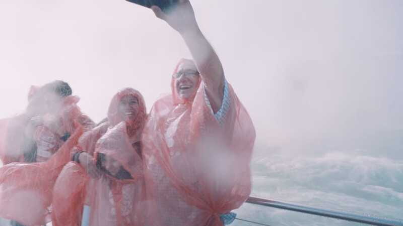 Niagara Falls: Day & Night Tour with Boat Ride and Dinner - The Hornblower puts you in the spray
