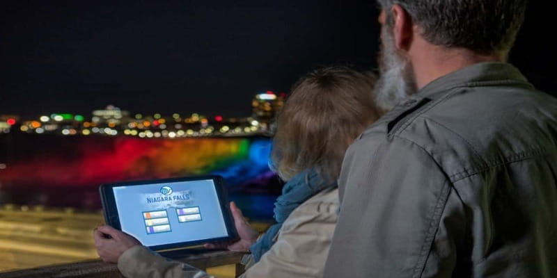 Niagara Falls: Guided Night Tour w/ Dinner & Hotel Transfer - Dinner beside the Horseshoe, American, and Bridal Veil Falls