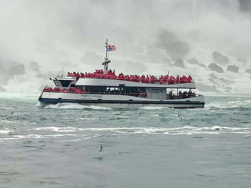 Niagara Falls Tour: Boat Ride, Journey Behind Falls and more - The Hornblower boat ride up close