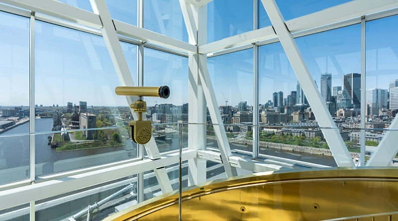 Port of Montreal Glass Tower Entry - A 65-metre view over the St. Lawrence River