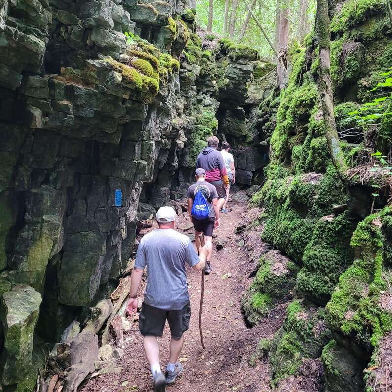 Private Nottawasaga Bluffs Caves Hike - Creemore/Collingwood - The keyhole entrance and the main caves