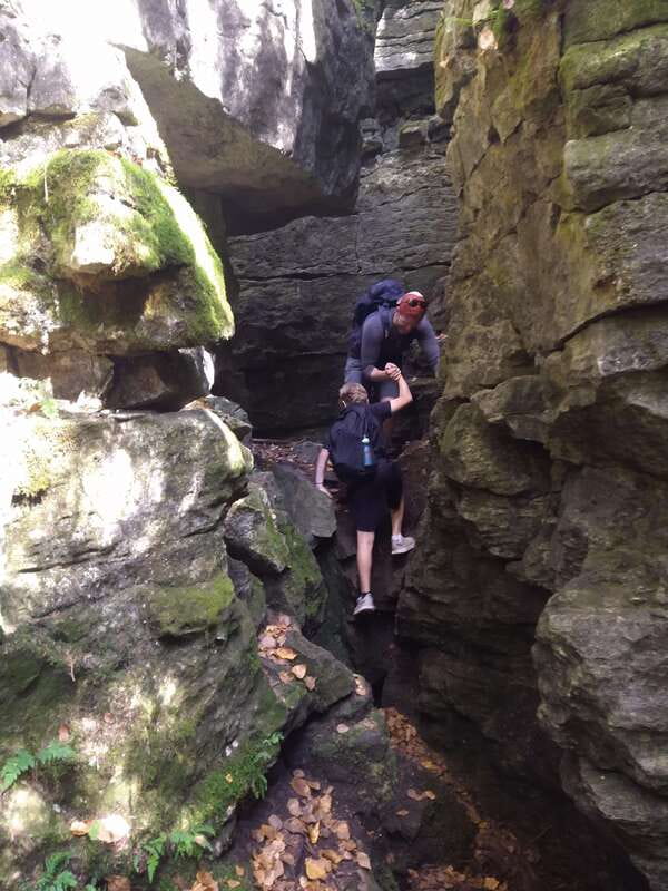 Private Nottawasaga Bluffs Caves Hike - Creemore/Collingwood - Narrow crevices, Freedom Rock, and the Tomb