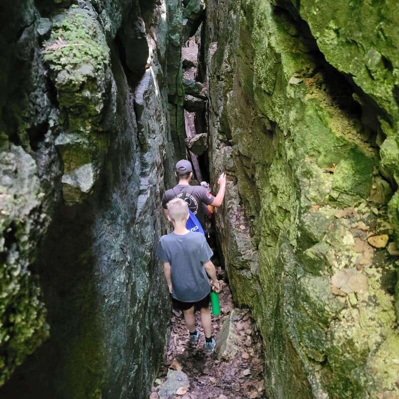 Private Nottawasaga Bluffs Caves Hike - Creemore/Collingwood - Starting among apple trees and Escarpment forest