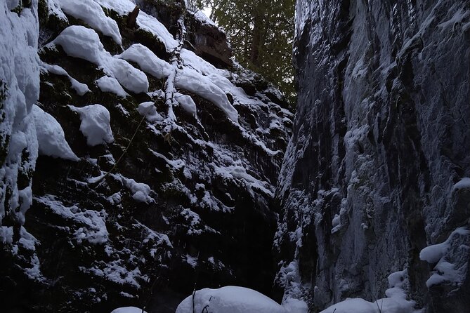Private Singhampton Caves Snowshoe, Collingwood/Blue Mountain - Hot chocolate and the return walk