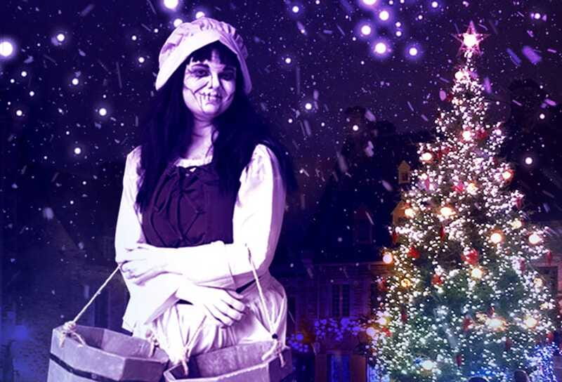 Quebec: Christmas Interactive Walking Tour of New France - Characters in the winter darkness