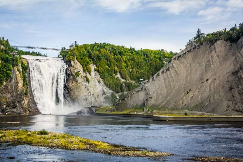 Quebec City: Montmorency Falls with Cable Car Ride - Feeling the Falls From Below