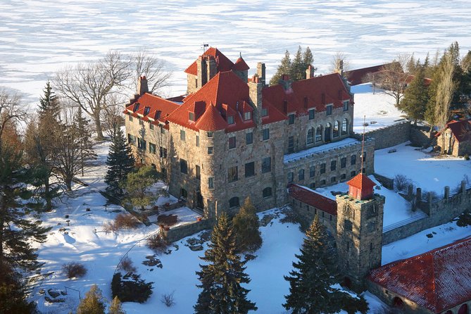Thousand Islands Two Castle Helicopter Tour - Shipwrecks, islands, and a lighthouse below