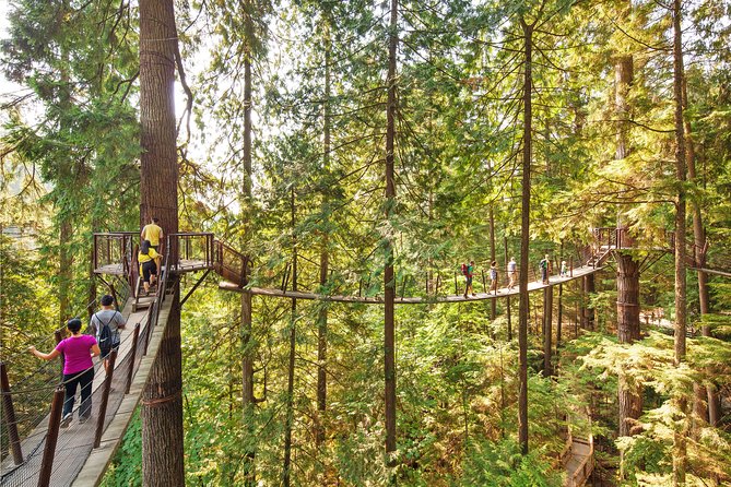 Vancouver Tour: Stanley Park, Granville Island & Capilano Bridge - Crossing Lions Gate Bridge
