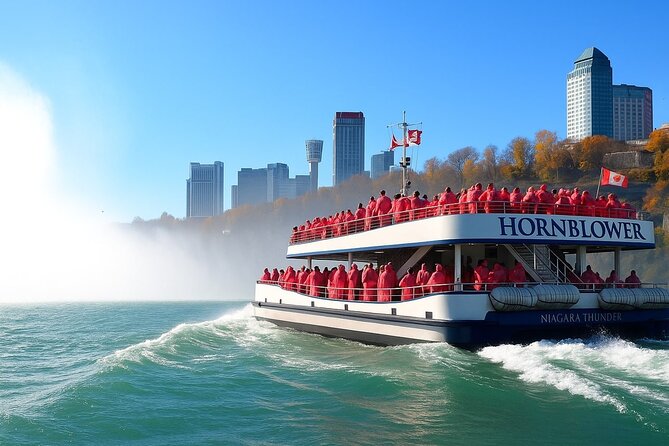 Walking Tour + Boat Ride + Skylon Tower Observation Deck (Canada) - Getting close on Niagara City Cruises